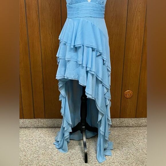 Alice + Olivia Asymmetric Ruffled Maxi Dress size 4 - Picture 8 of 14